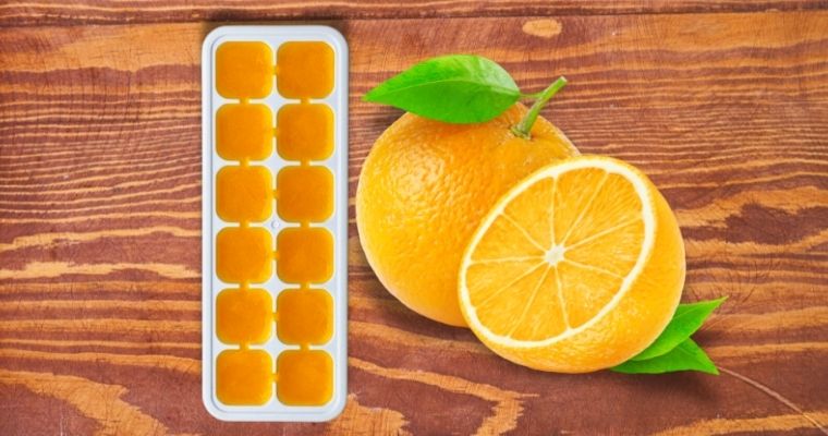 Freezing orange juice in the refrigerator